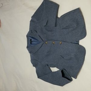 Talbots 14W Medium Blue Wool Blazer